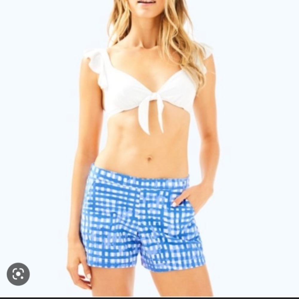 Lilly Pulitzer XL blue gingham board shorts